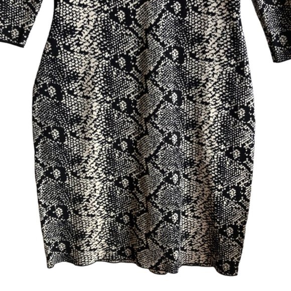 Nanette Lepore Sweater Dress Medium Snake Animal Print Neutral - Picture 5 of 14